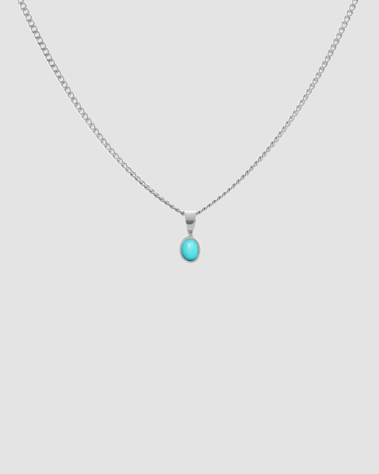 material:silver; add-on:mini-chain-necklace; add-on:turquoise-add-on;